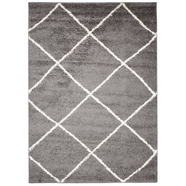 Gracie Oaks Adcox Flatweave Grey Rug Wayfair.co.uk